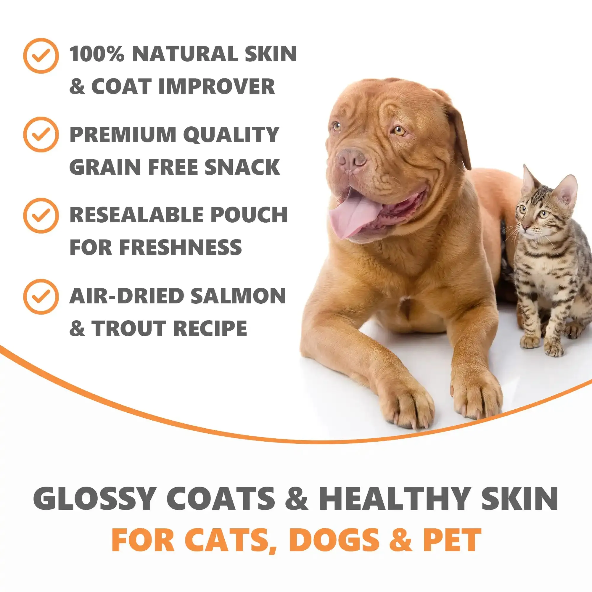 100% Natural Grain Free Skin & Coat Premium Treats | 70g