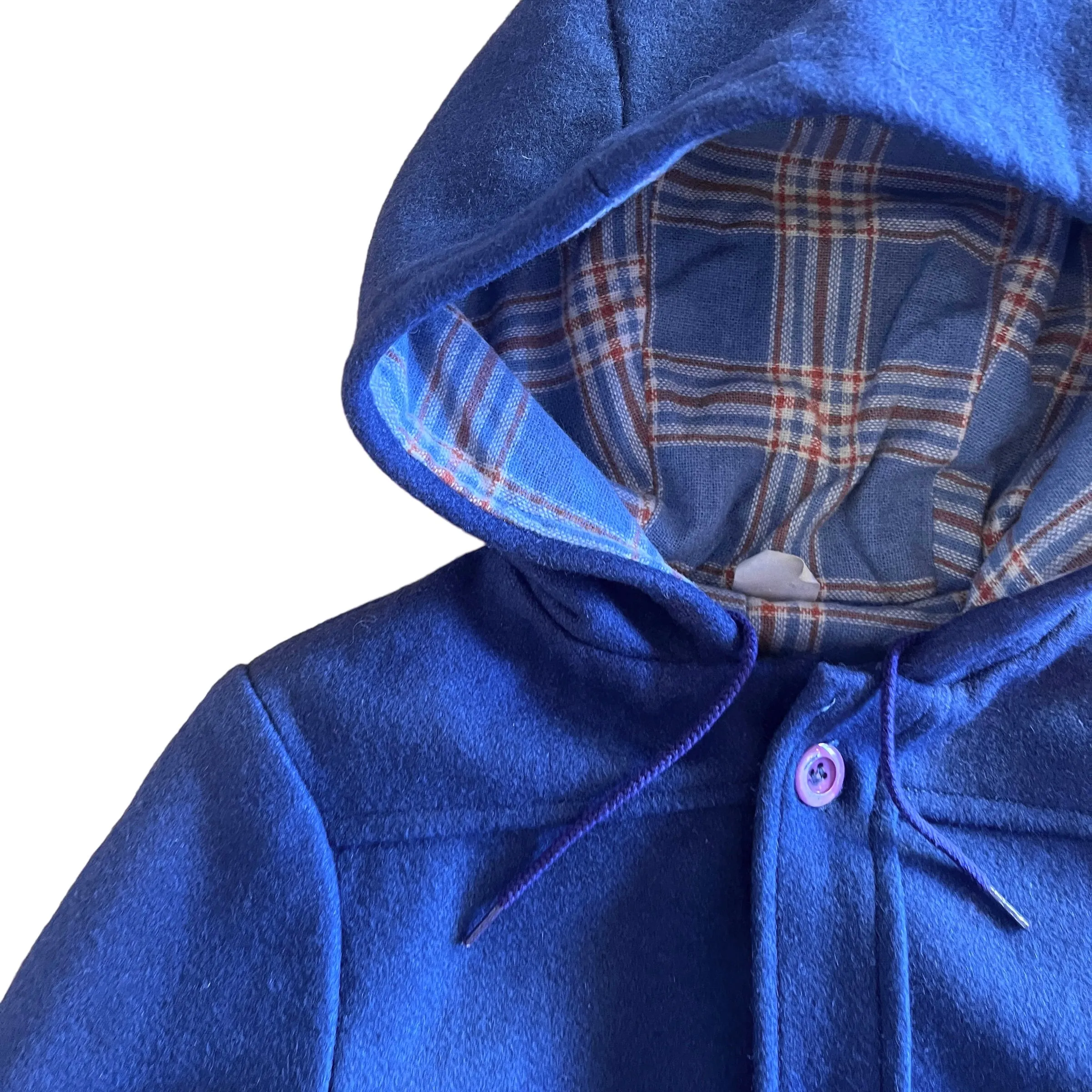 1970's Blue Wool Coat  5-6Y