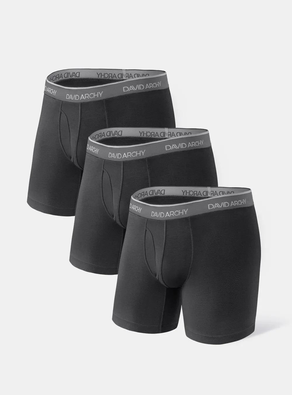 3 Packs Comfy Bamboo Rayon Boxer Briefs