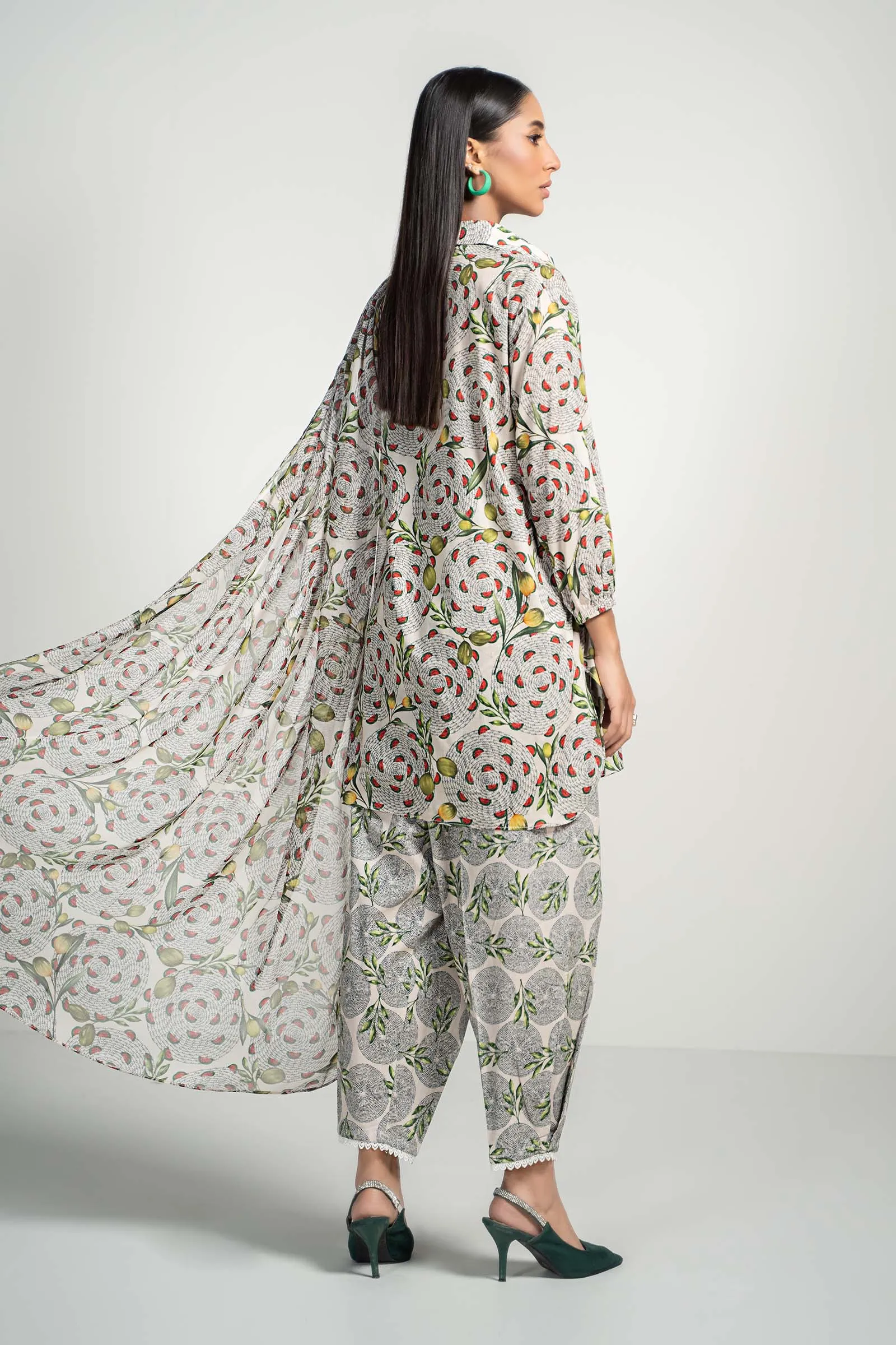 3 Piece Printed Lawn Suit | PS-PF24-01