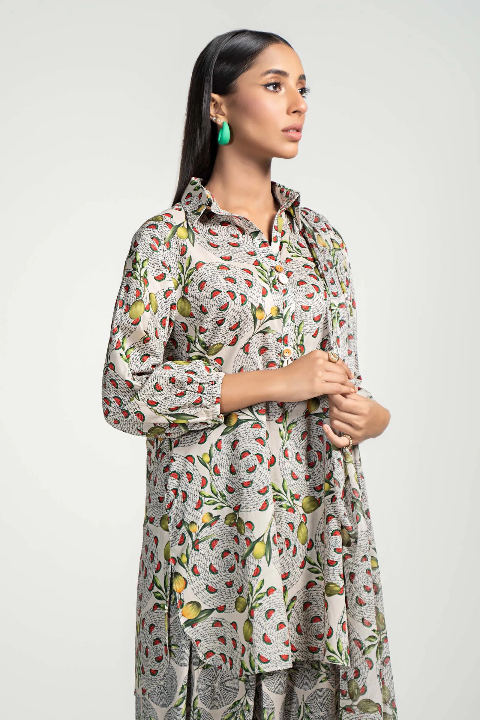 3 Piece Printed Lawn Suit | PS-PF24-01