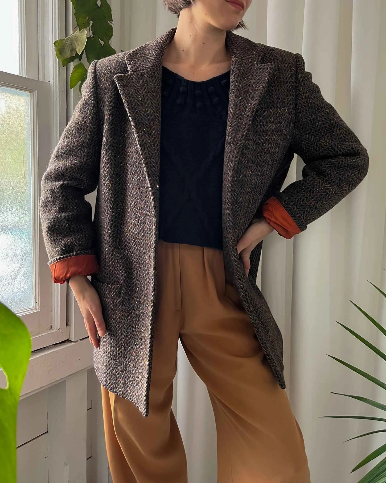 80s Tweed Wool Blazer | S-L