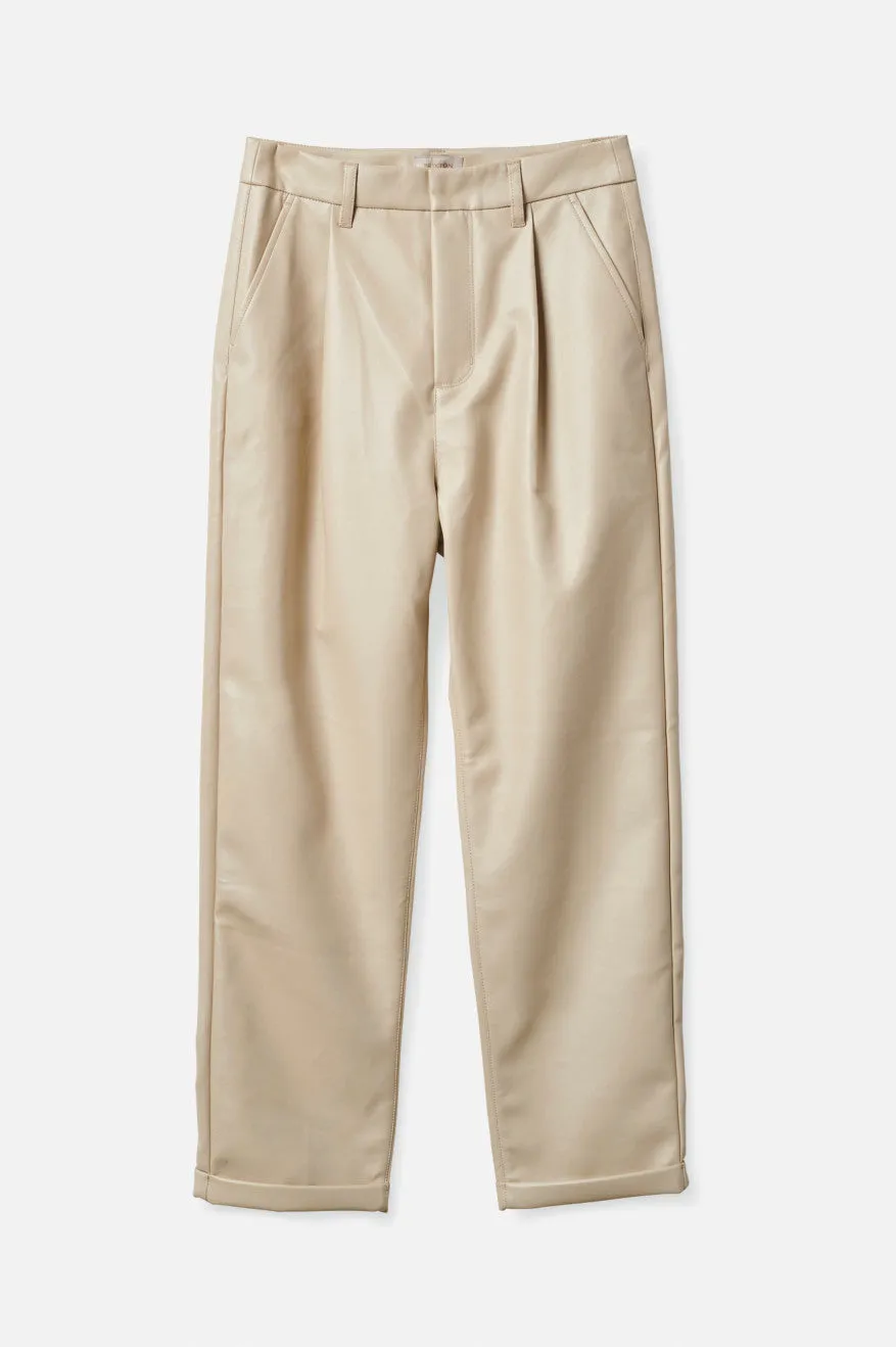 Aberdeen Leather Trouser Pant - Beige