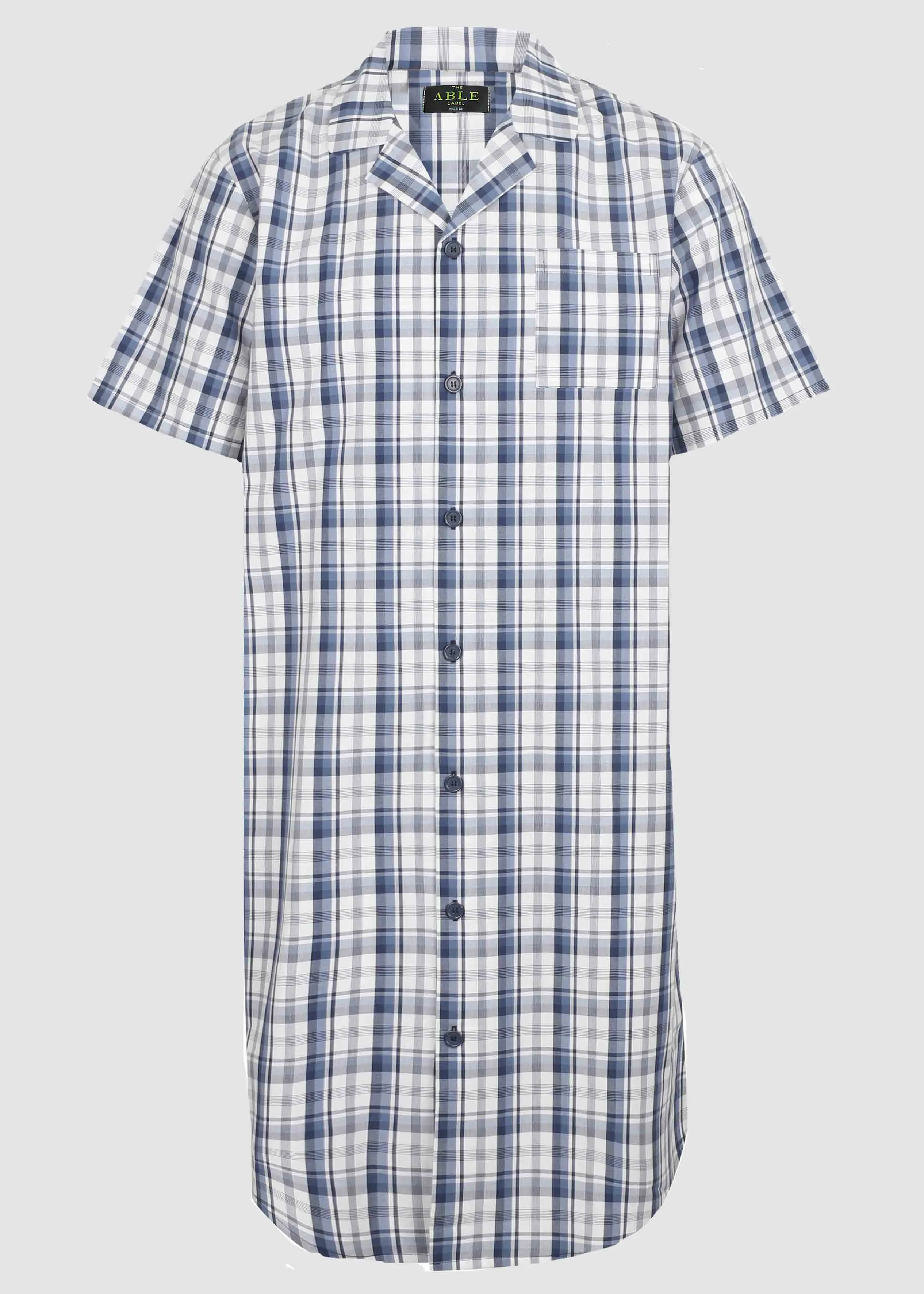 Andrew Cotton VELCRO® Brand Fastening Nightshirt