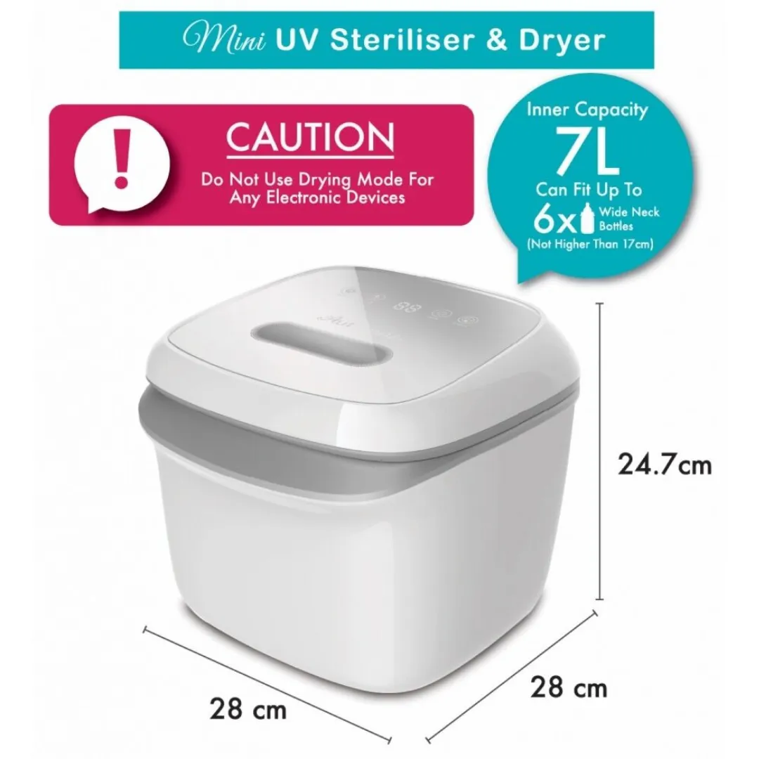 Autumnz Mini UV Steriliser & Dryer (Pink/Grey)