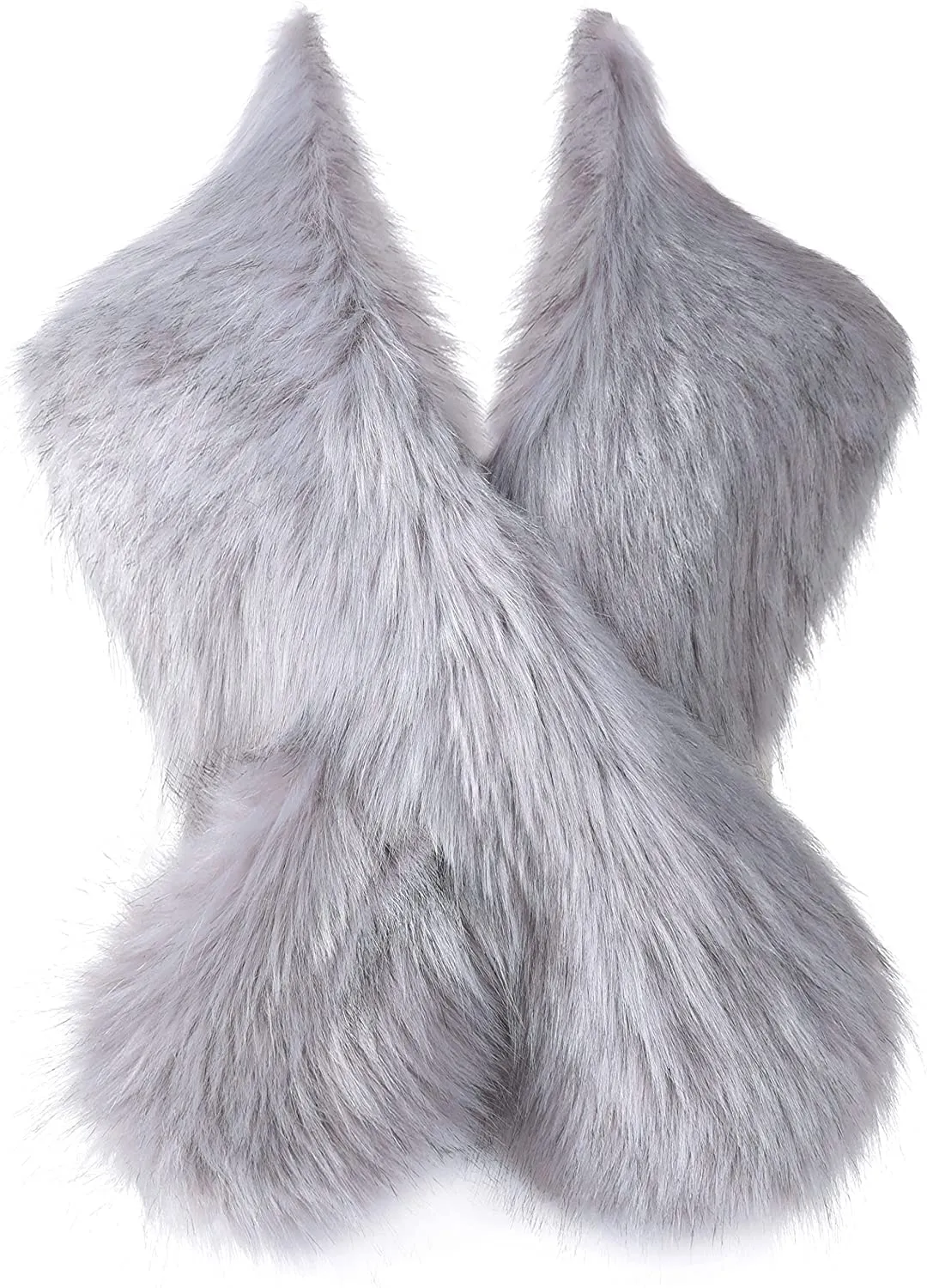 BABEYOND Womens Faux Fur Collar Shawl Faux Fur Scarf Wrap Evening Cape for Winter Womens Coat