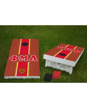 BAGGO Bean Bag Toss Game - Wood Grain Greeks