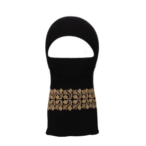 BLACK CASHMERE BALACLAVA/BEANIE