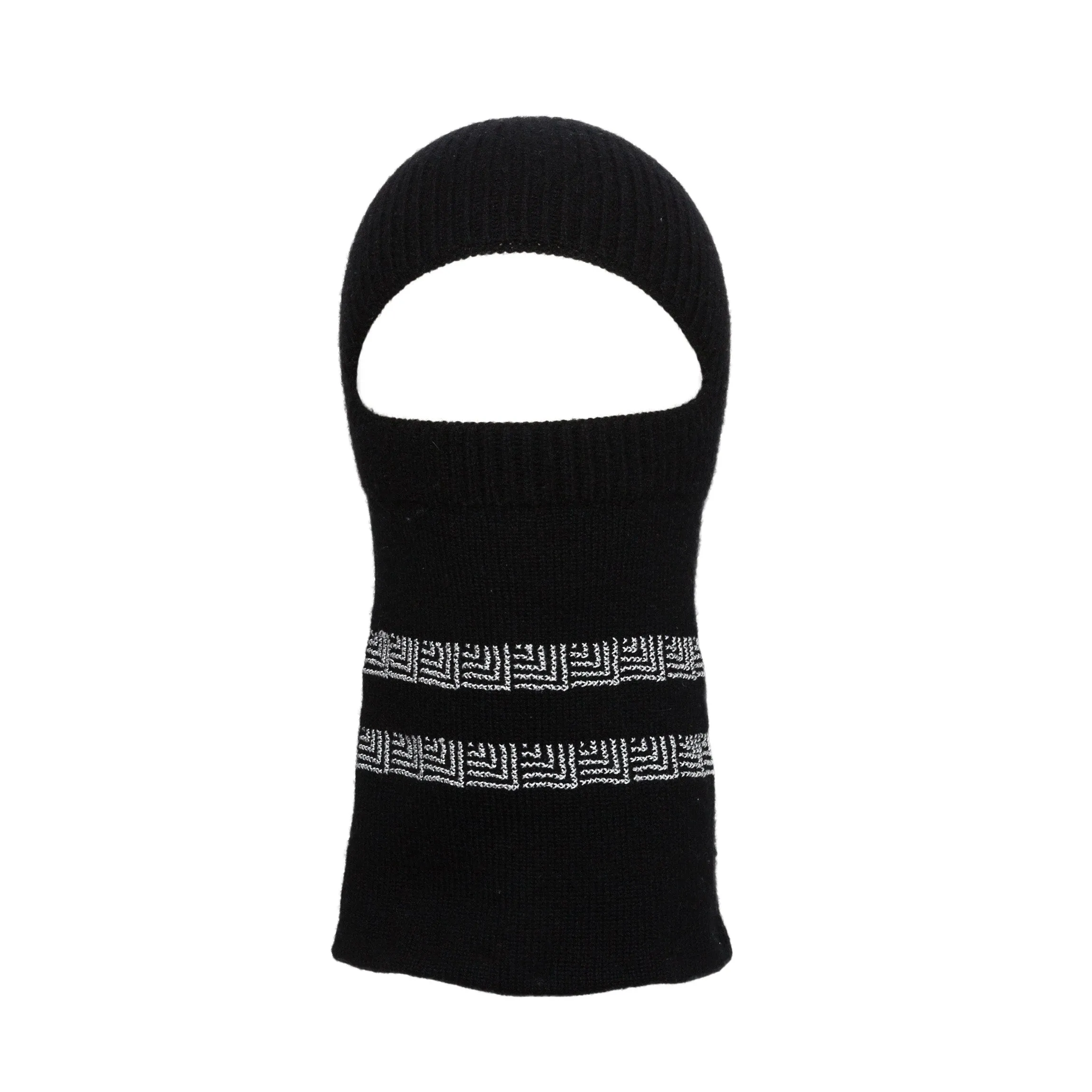 BLACK CASHMERE BALACLAVA/BEANIE