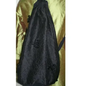 Black Flower Silk Backpack