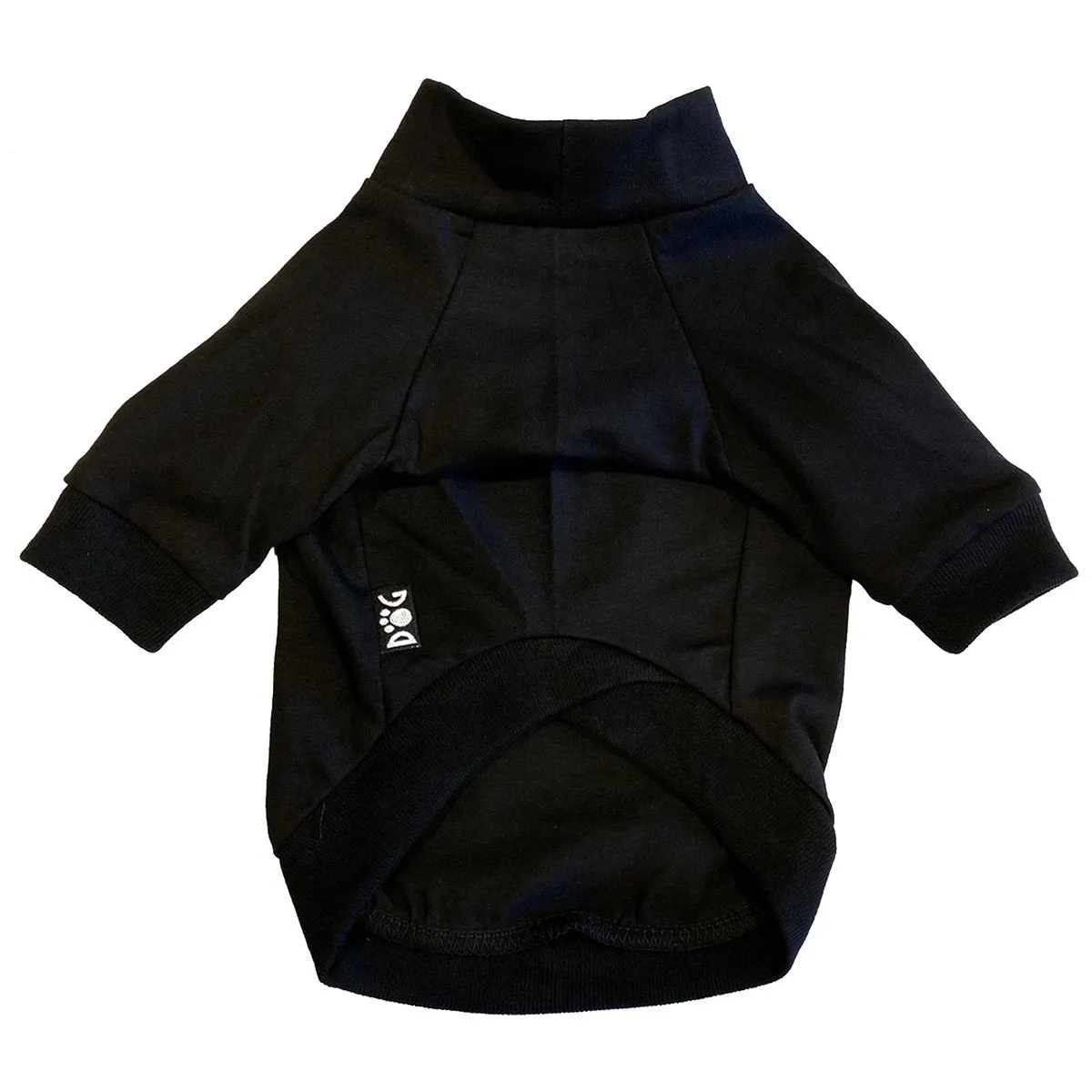 Black Long Sleeve Turtleneck Dog Tee