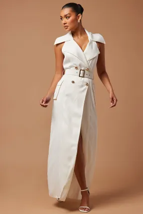 Blair Blazer Maxi Dress - Ivory