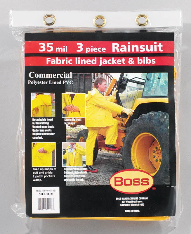 Boss Yellow PVC-Coated Polyester Rain Suit M