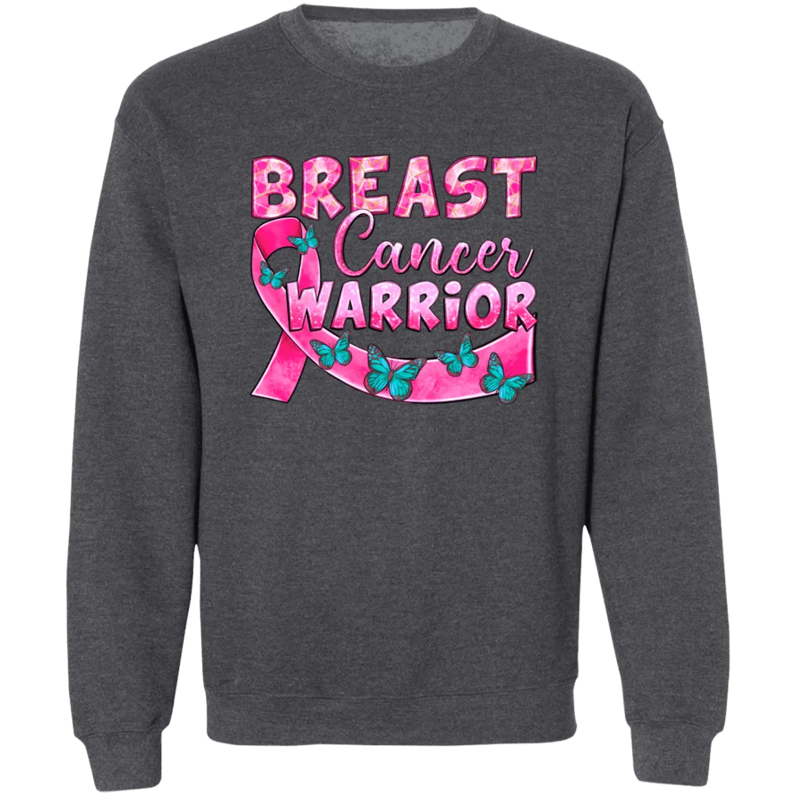 Breast Cancer Warrior Unisex Crewneck Pullover Sweatshirt