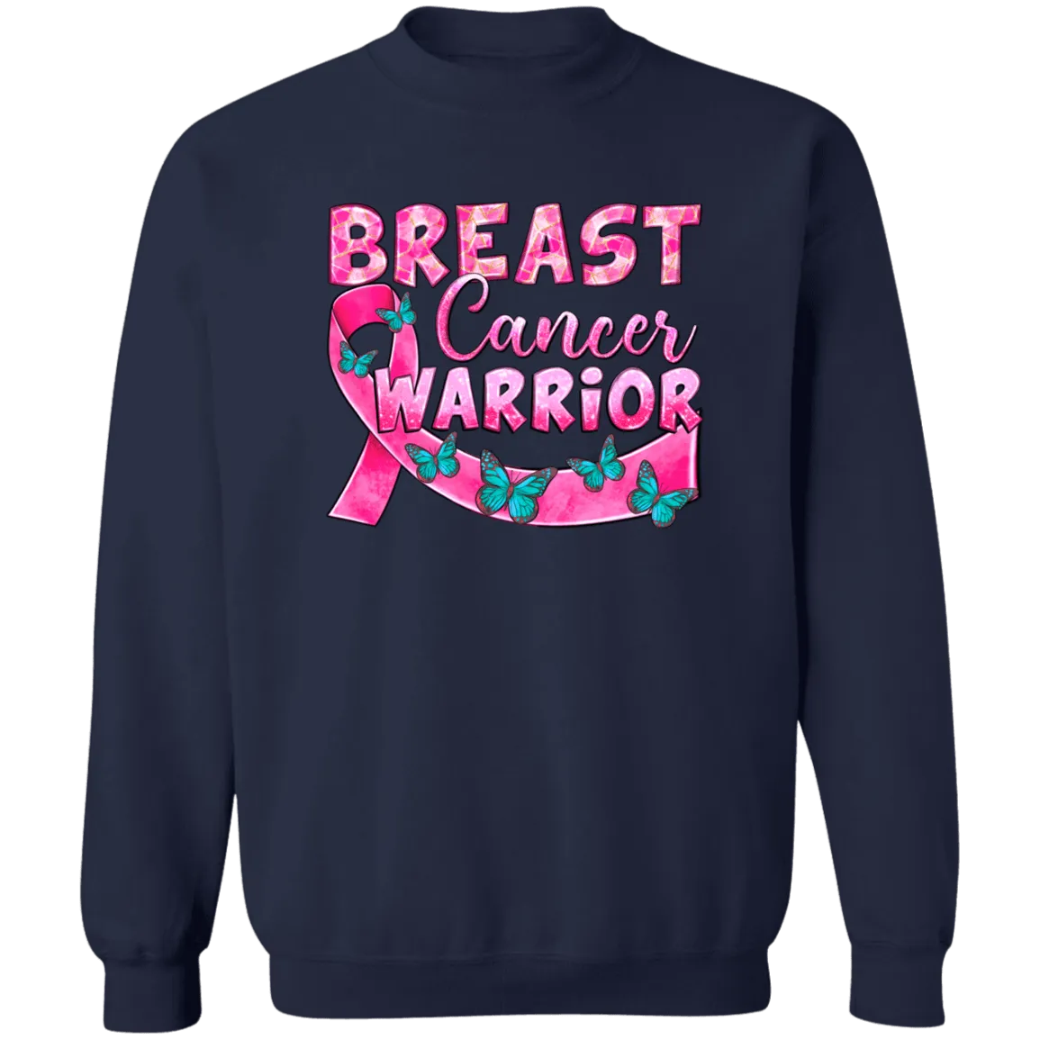 Breast Cancer Warrior Unisex Crewneck Pullover Sweatshirt