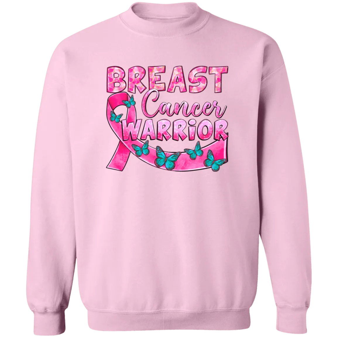 Breast Cancer Warrior Unisex Crewneck Pullover Sweatshirt