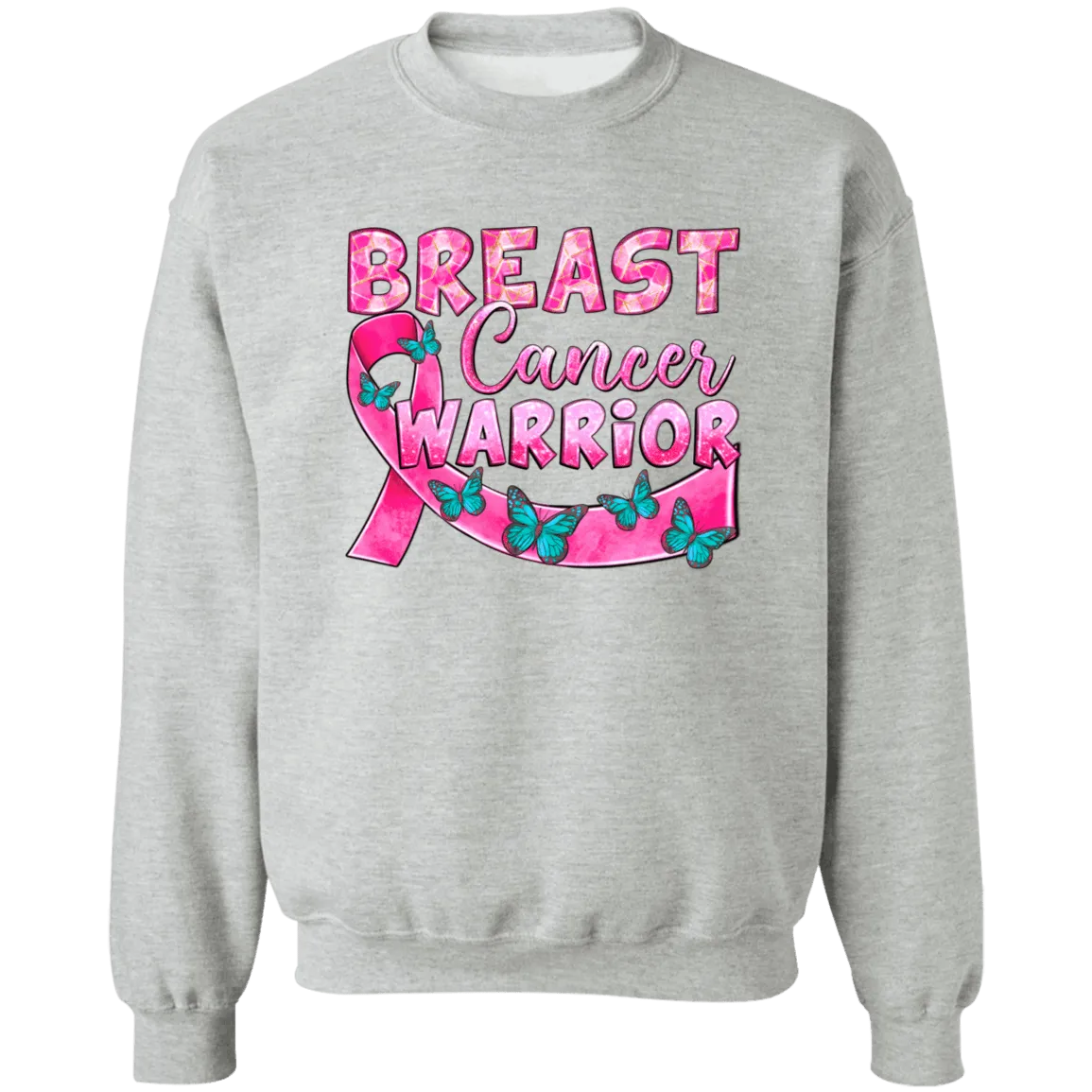 Breast Cancer Warrior Unisex Crewneck Pullover Sweatshirt