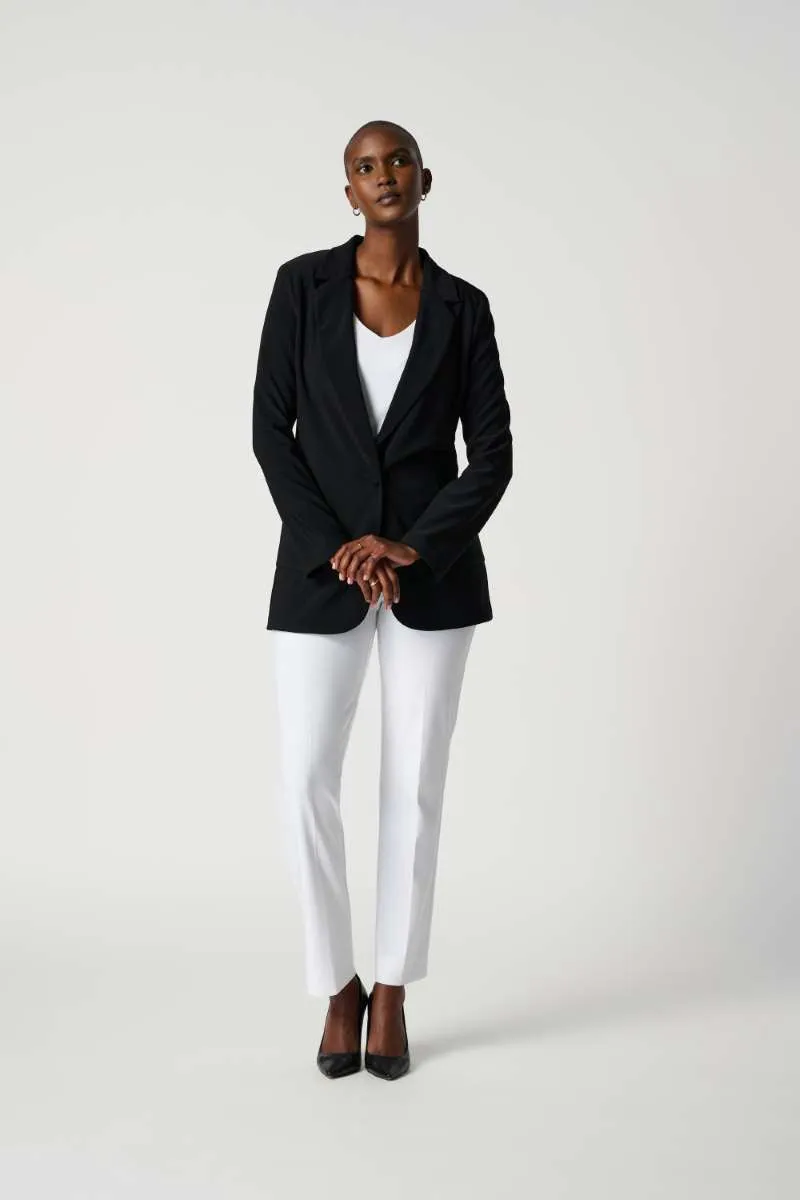 Buttoned Straight Blazer in Black 221317 by Joseph Ribkoff