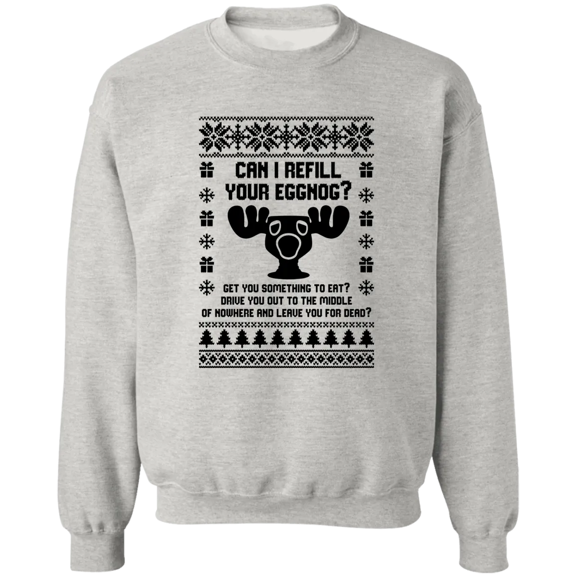 Can I refill Your Eggnog Crewneck Pullover Sweatshirt