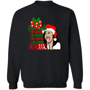 Cardi Santa Crewneck Pullover Sweatshirt