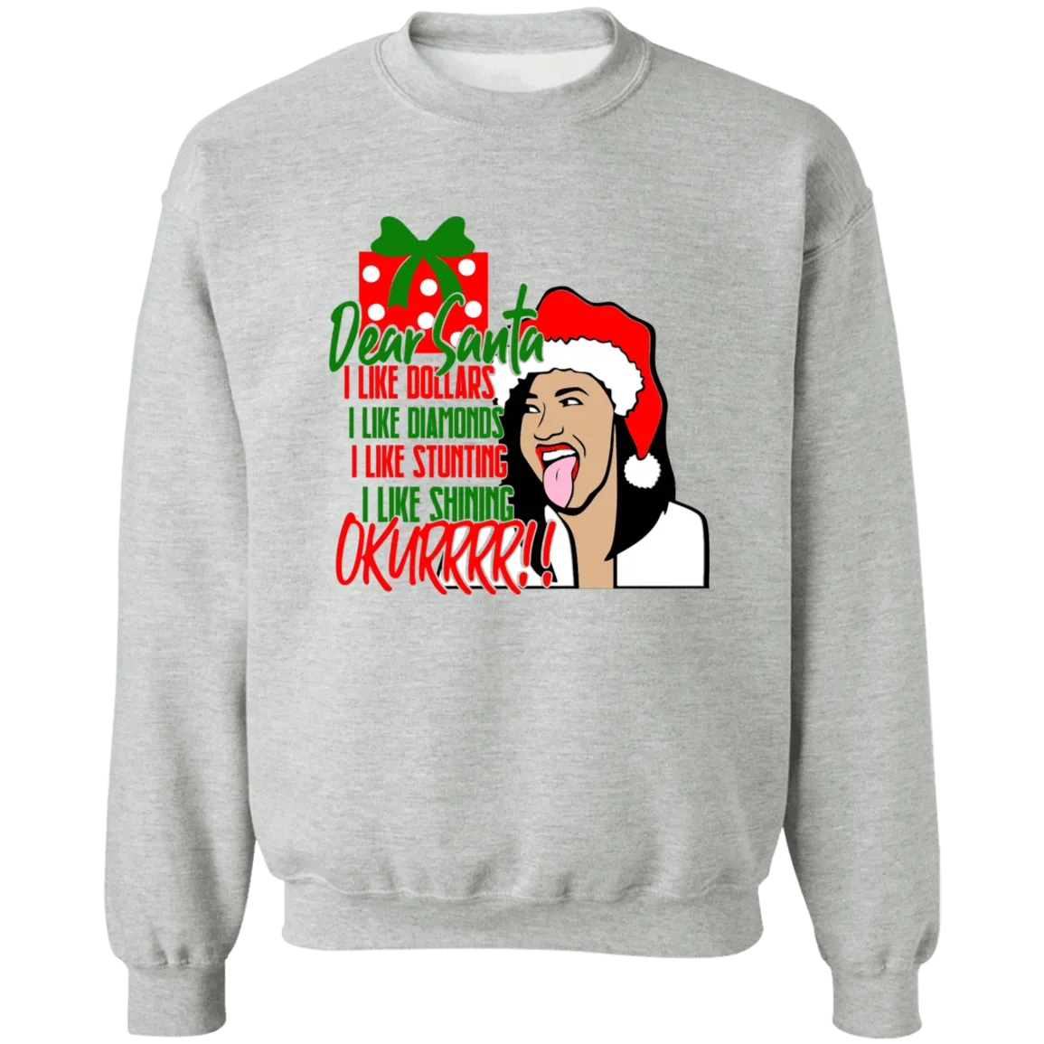 Cardi Santa Crewneck Pullover Sweatshirt