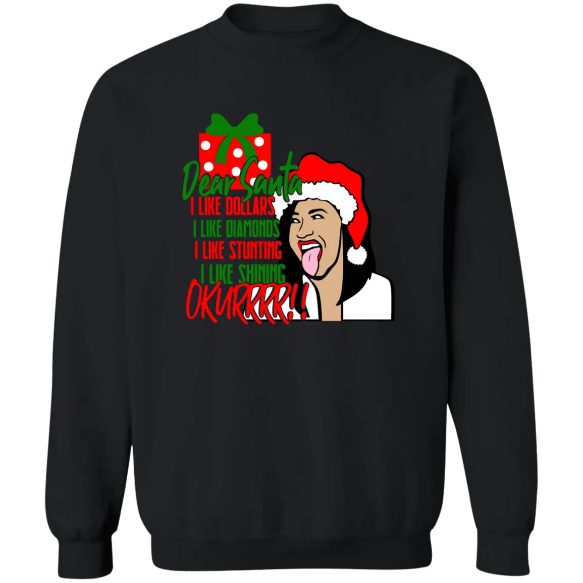 Cardi Santa Crewneck Pullover Sweatshirt