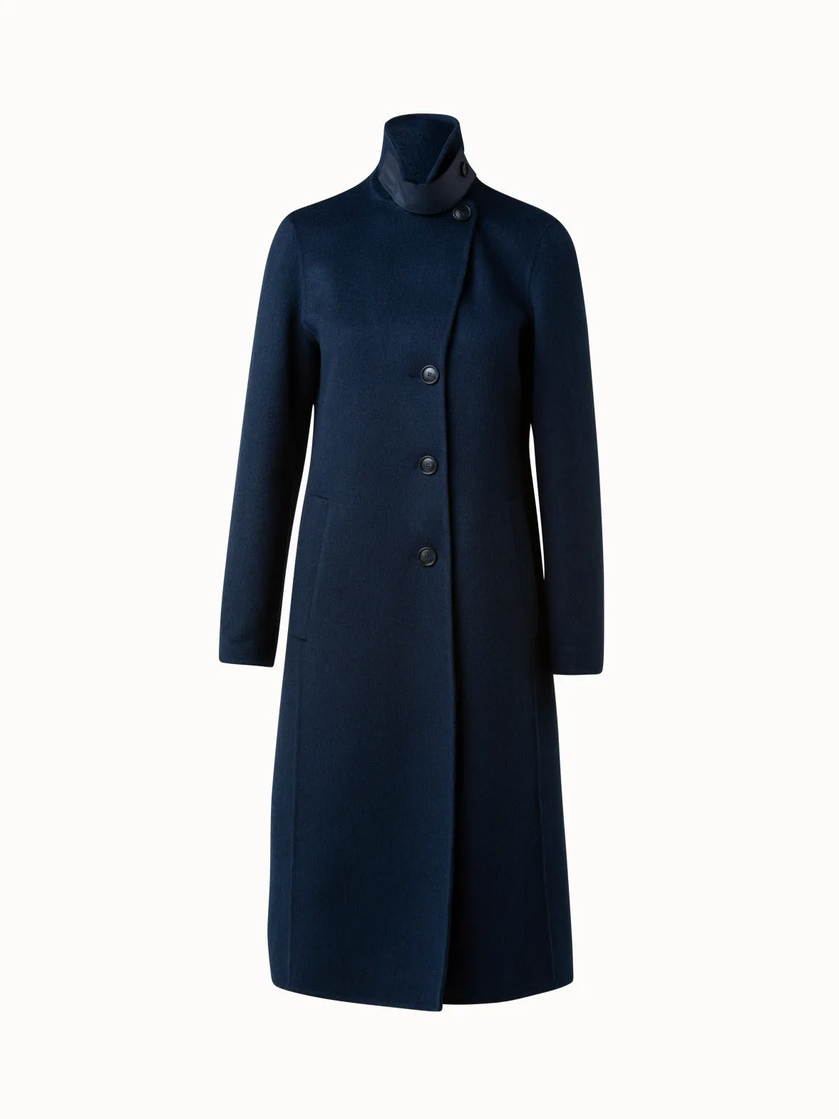 Cashmere Double-Face Melange Blazer Coat