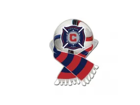 Chicago Fire SC WinCraft Red & Navy Soccer Scarf Metal Lapel Pin