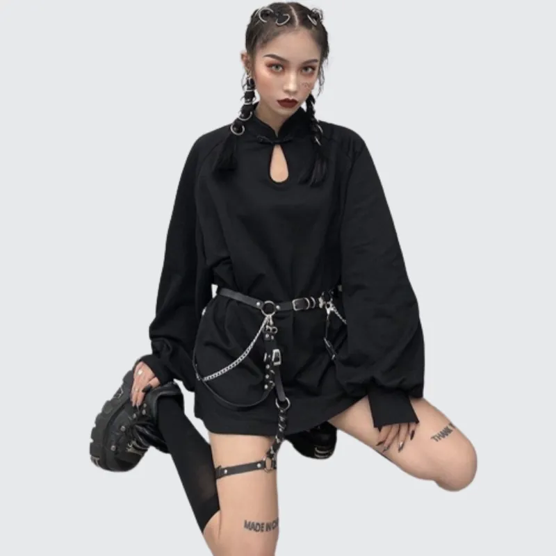 Chinese Collar Sweatshirt