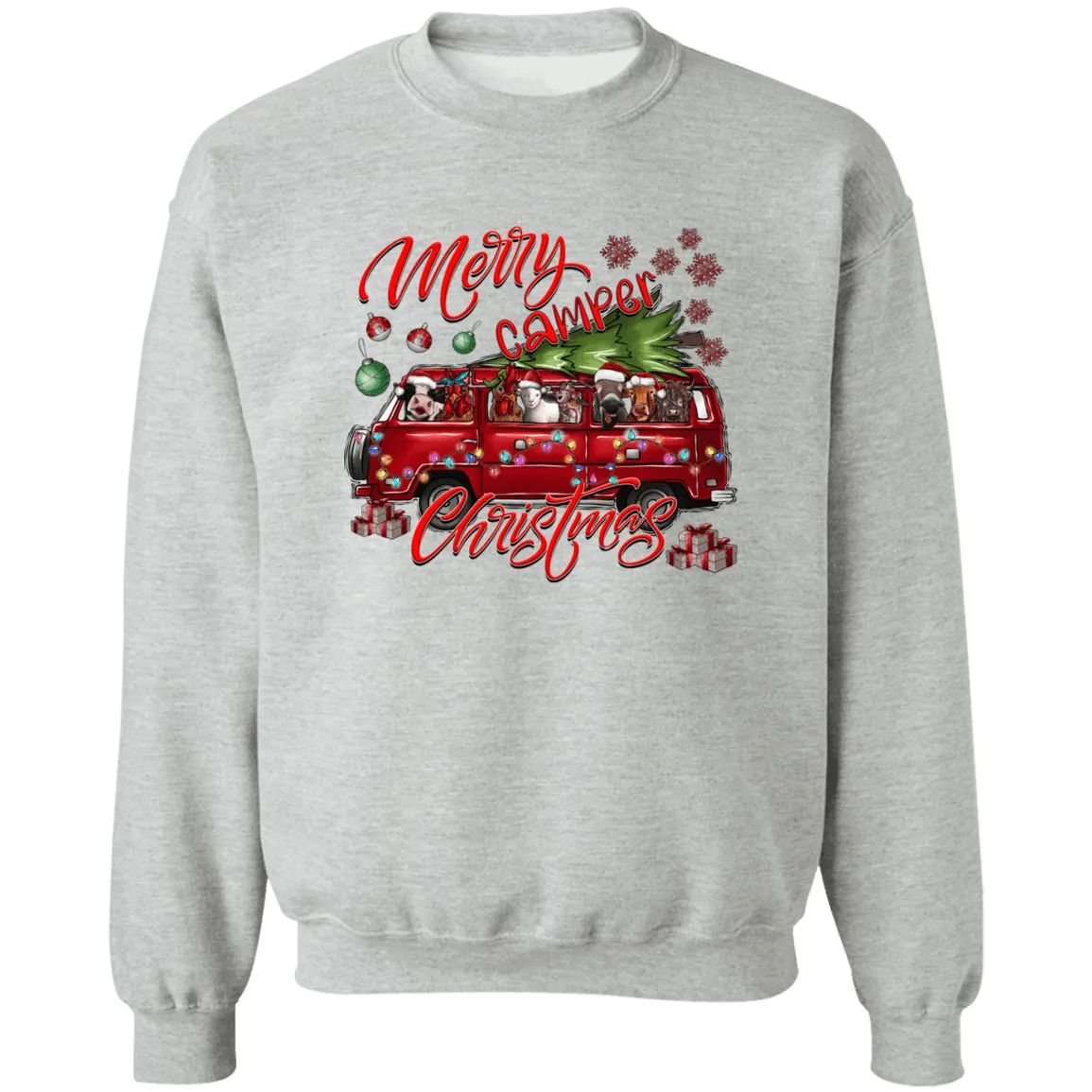 Christmas CamperCrewneck Pullover Sweatshirt