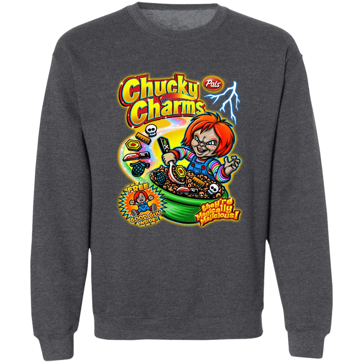 Chucky Charms Ladies Crewneck Pullover Sweatshirt