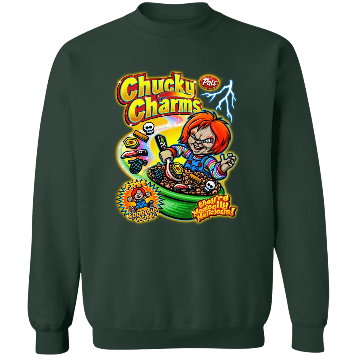 Chucky Charms Ladies Crewneck Pullover Sweatshirt