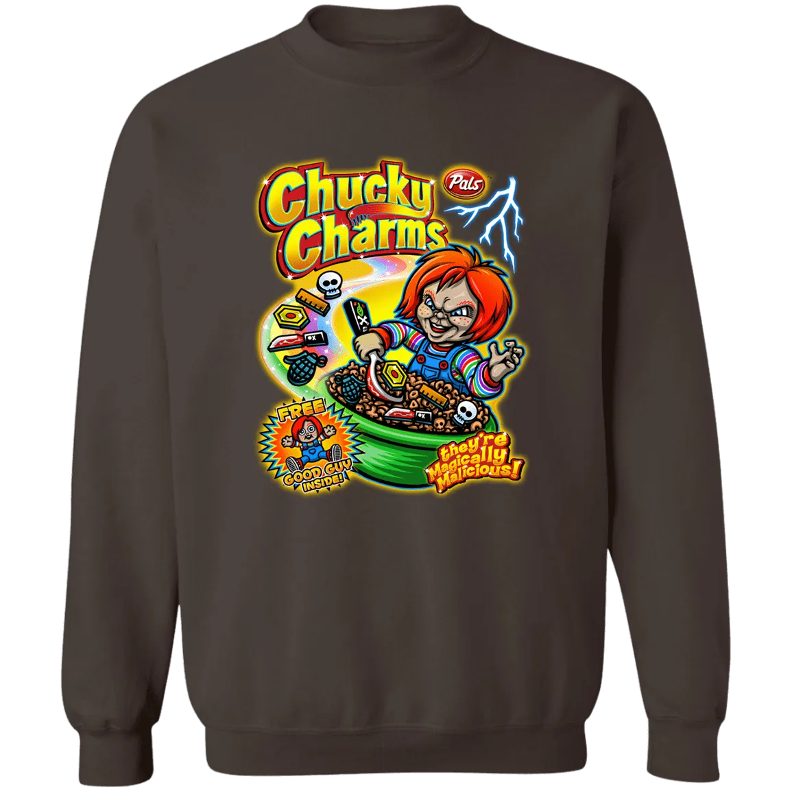 Chucky Charms Ladies Crewneck Pullover Sweatshirt