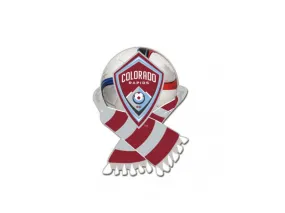 Colorado Rapids MLS WinCraft Red & White Soccer Scarf Metal Lapel Pin