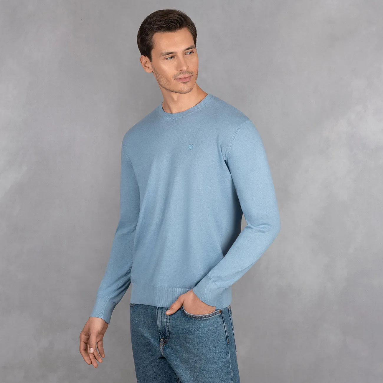 Cotton Pullover Round Neck Men