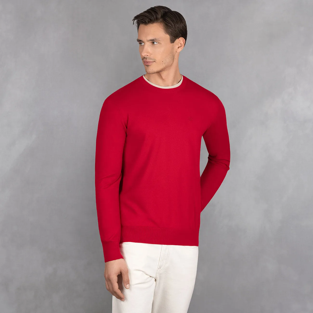 Cotton Pullover Round Neck Men