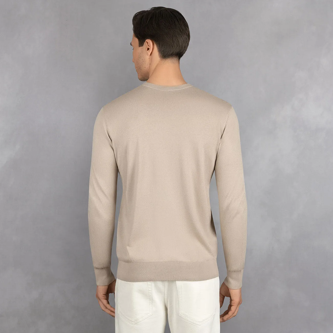 Cotton Pullover Round Neck Men