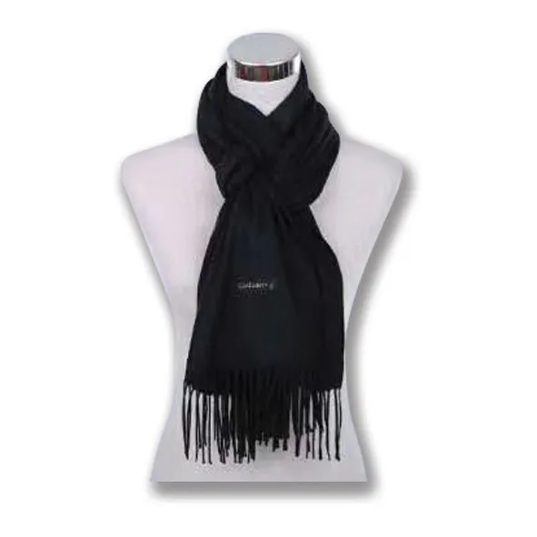 Couthie Plain Coloured Black Scarf (CS29)