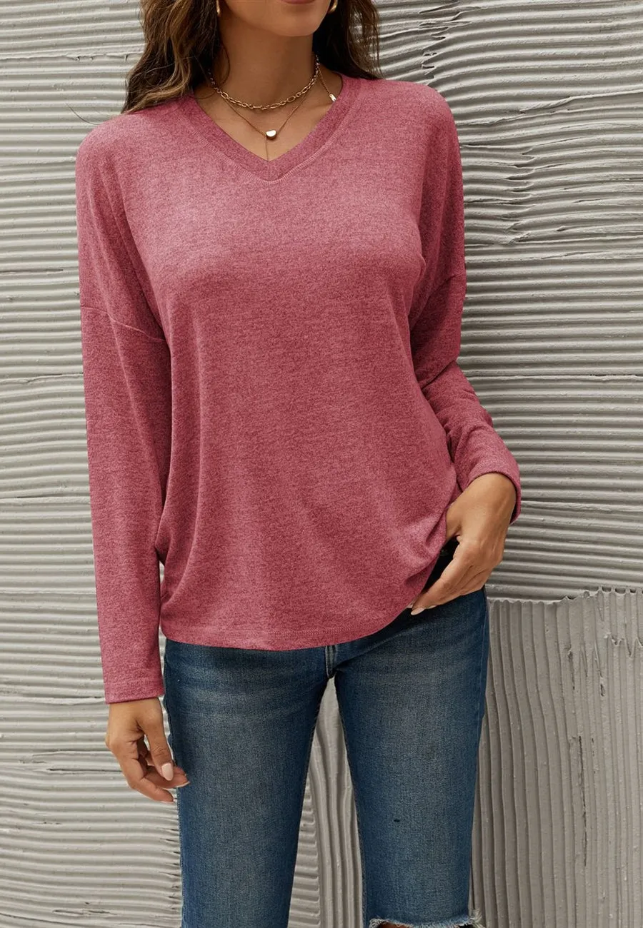 Cozy Drop Shoulder Basic Sweater