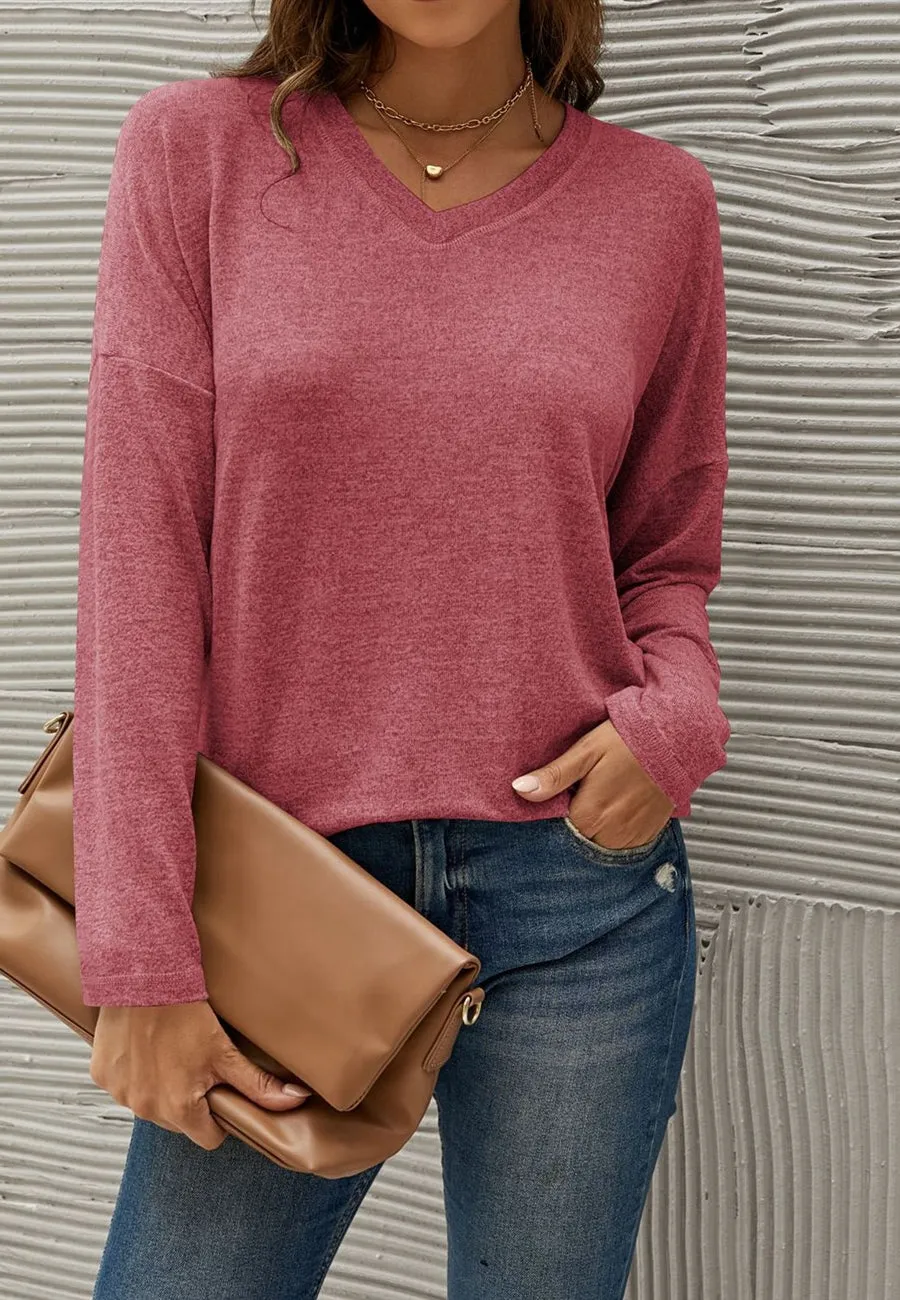 Cozy Drop Shoulder Basic Sweater