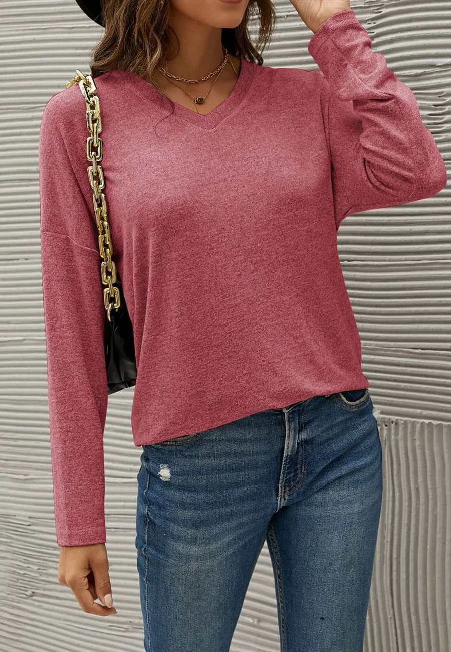 Cozy Drop Shoulder Basic Sweater