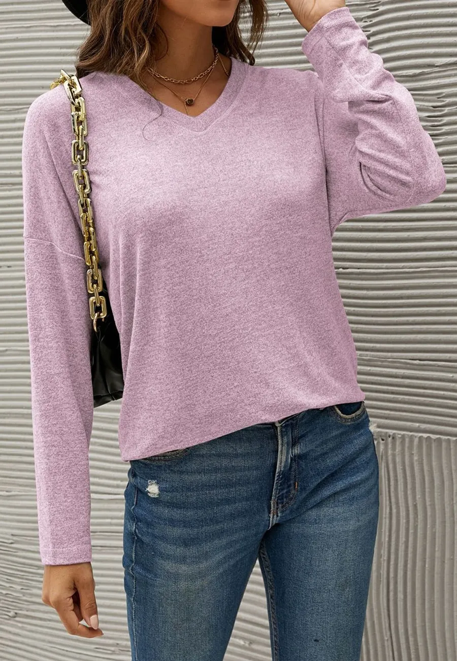 Cozy Drop Shoulder Basic Sweater