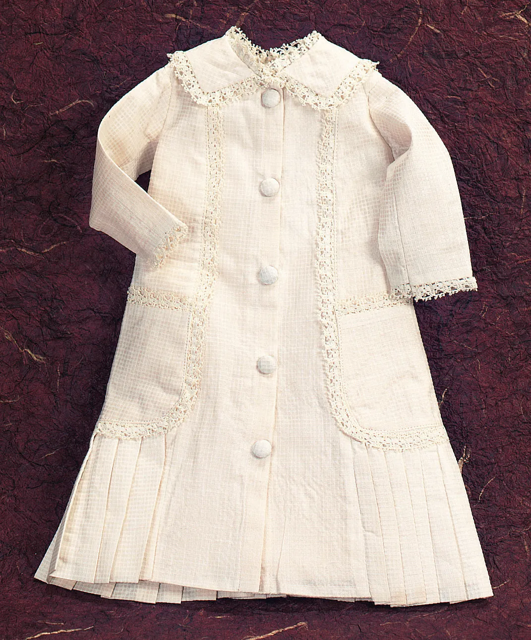 Cream Silk Button Down Dress