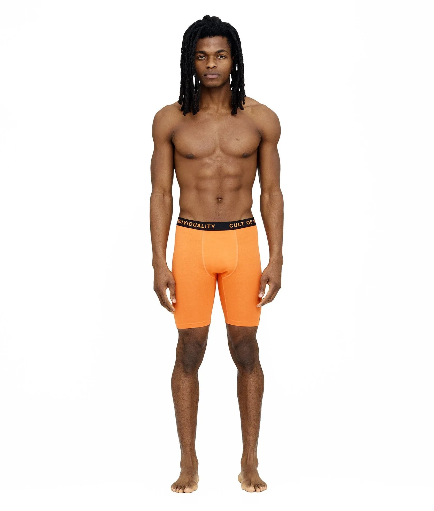 Cult Of Individuality - "Anarchy" Briefs 2 Pack (White/Carrot) - Trunks Cotton Soft Stretch