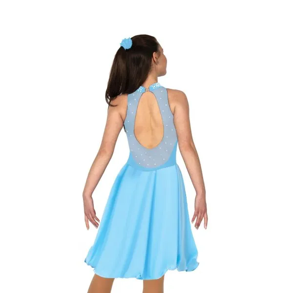 D22018R Competition Figure Skating Keyhole Dance Dress CRYSTAL