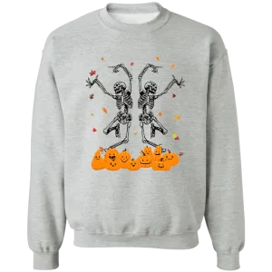 Dancing Skeletons Ladies  Crewneck Pullover Sweatshirt