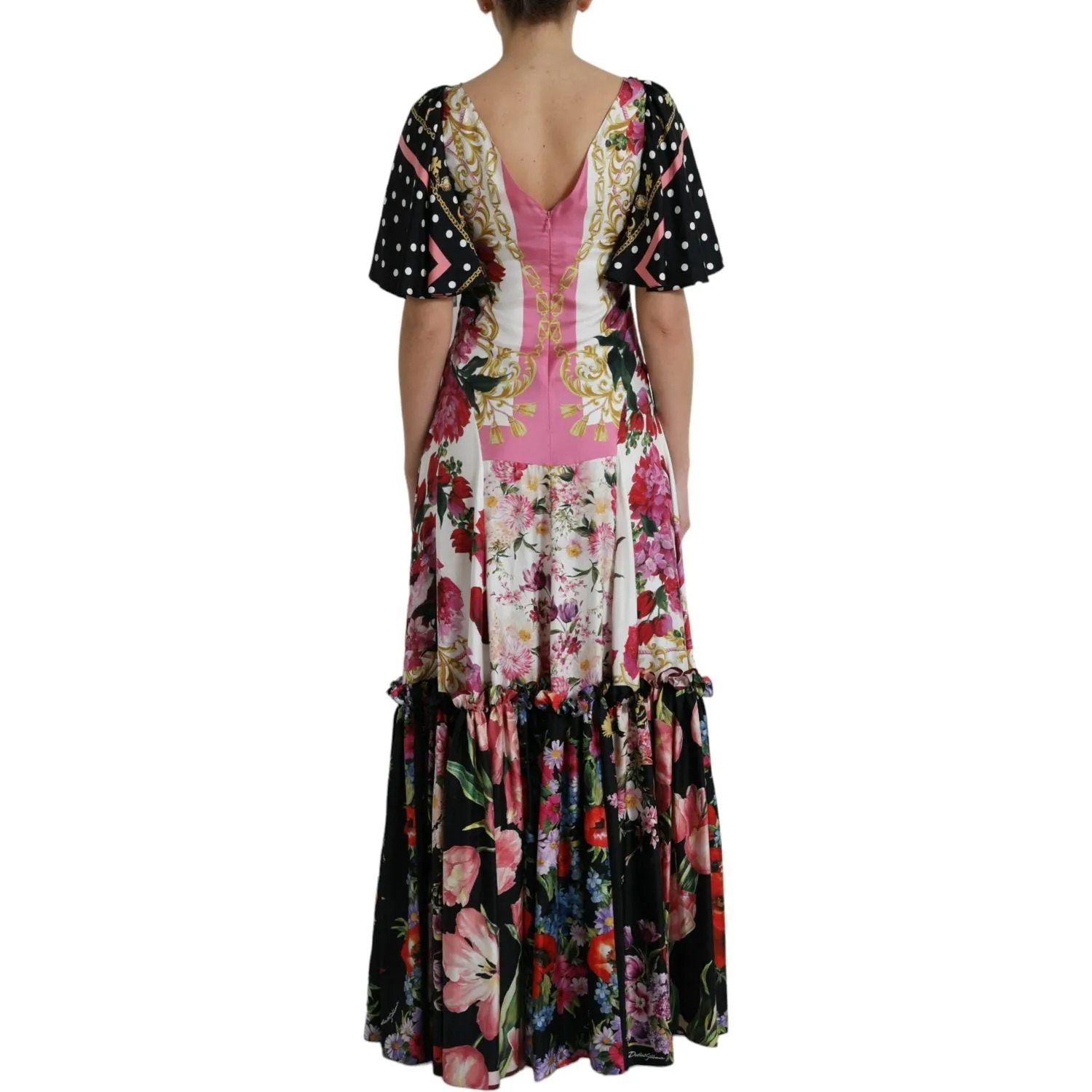 Dolce & Gabbana Elegant Floral Silk Maxi Dress