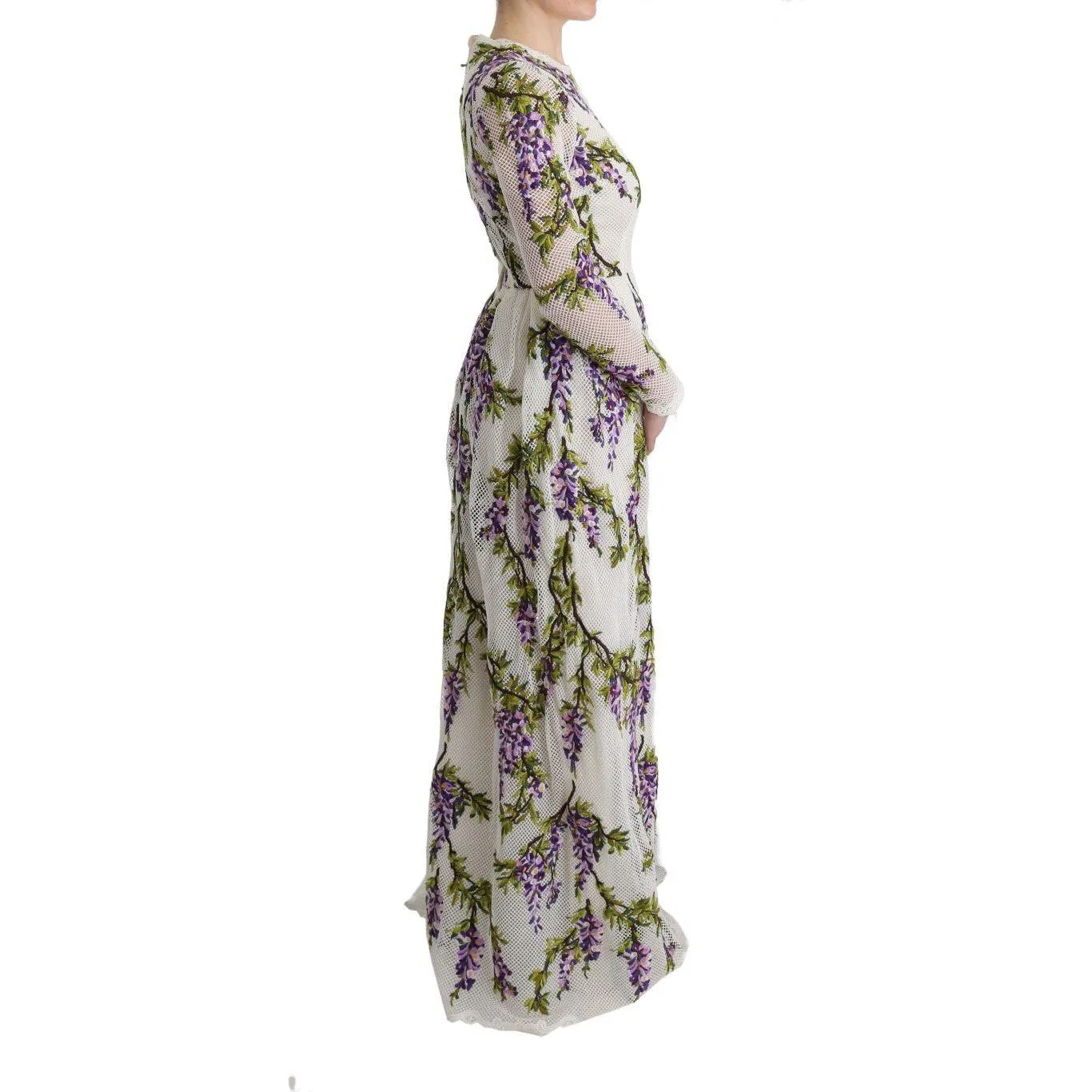 Dolce & Gabbana Elegant Maxi A-line Long Sleeve Dress