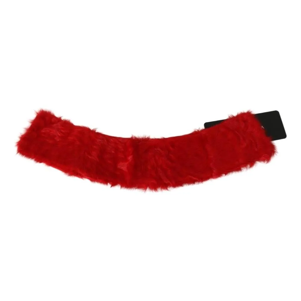 Dolce & Gabbana Elegant Red Lambskin Scarf