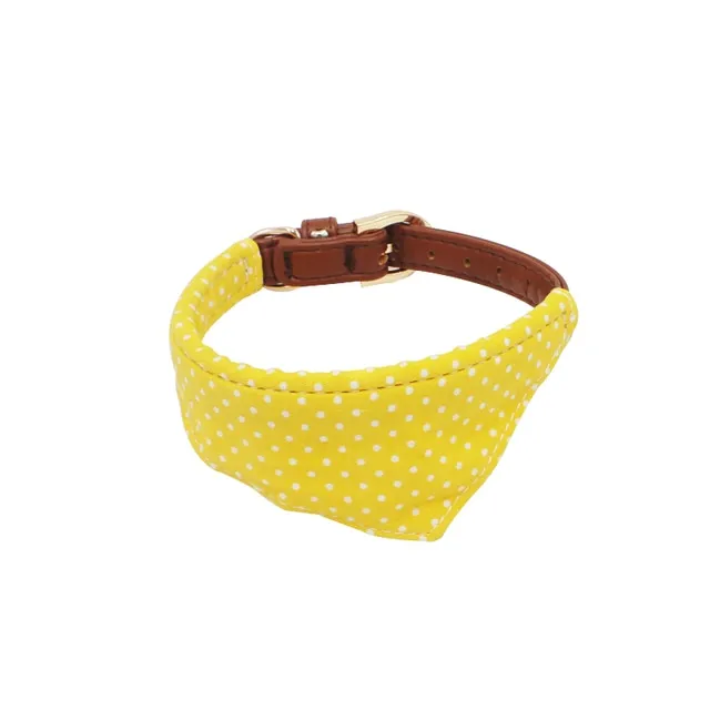 Dot Small Dog Collar Bandana Soft Leather Dog Leash Cute Bow Cat Collar Pet Teacup Chihuahua Collar Leash Lead